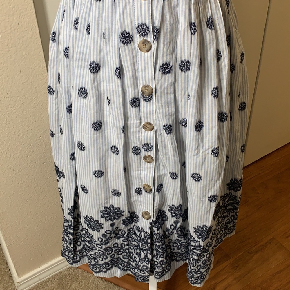 Anthropologie Blue and White Striped Dress - Picture 3 of 13
